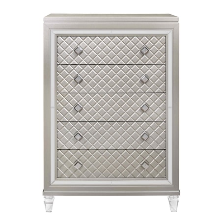 Global Furniture Usa Traditional Glam W/ ACRYLIC LEGS Paris Champagne Chest 1380